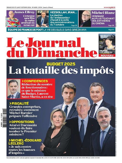 Title details for Le Journal du dimanche by Lagardere Media News - Available